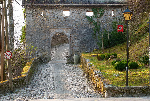 Bled castle entrance, Slovenia