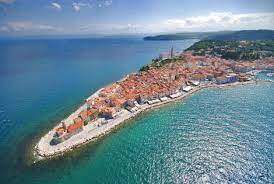 Aerial vew of Portoroz, Slovenia