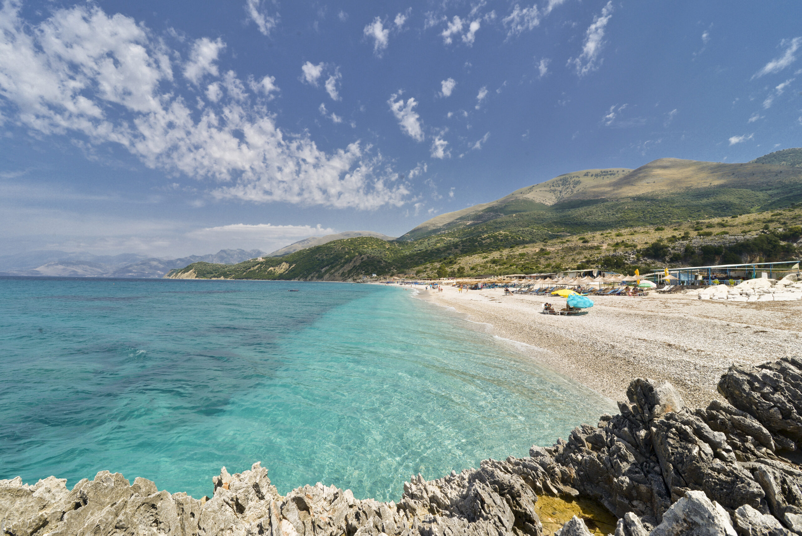 View of  south Albania seaside and beaches