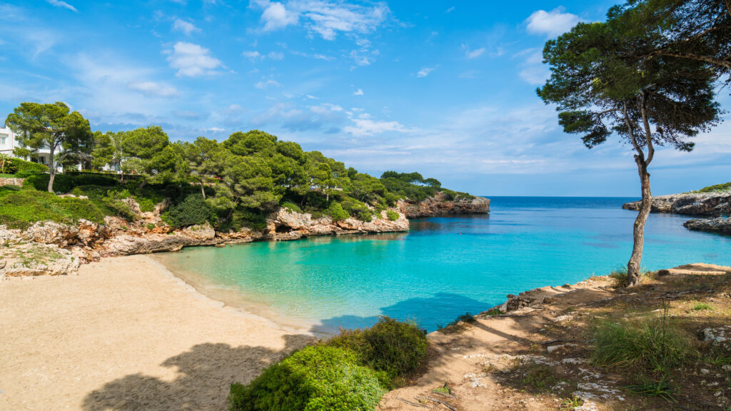 Cala Dor bay at Cala d'Or city, Palma Mallorca Island, Spain