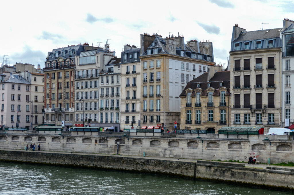 Paris waterfront along Seine River