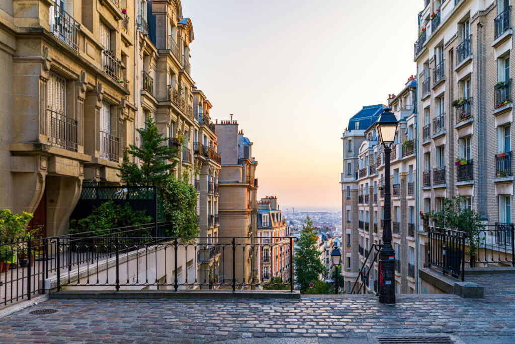 Montmartre district of Paris. 