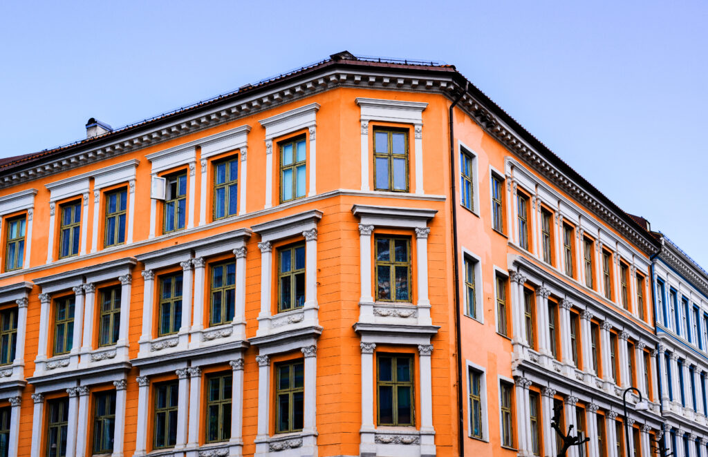 Colorful building in Oslo, Norway