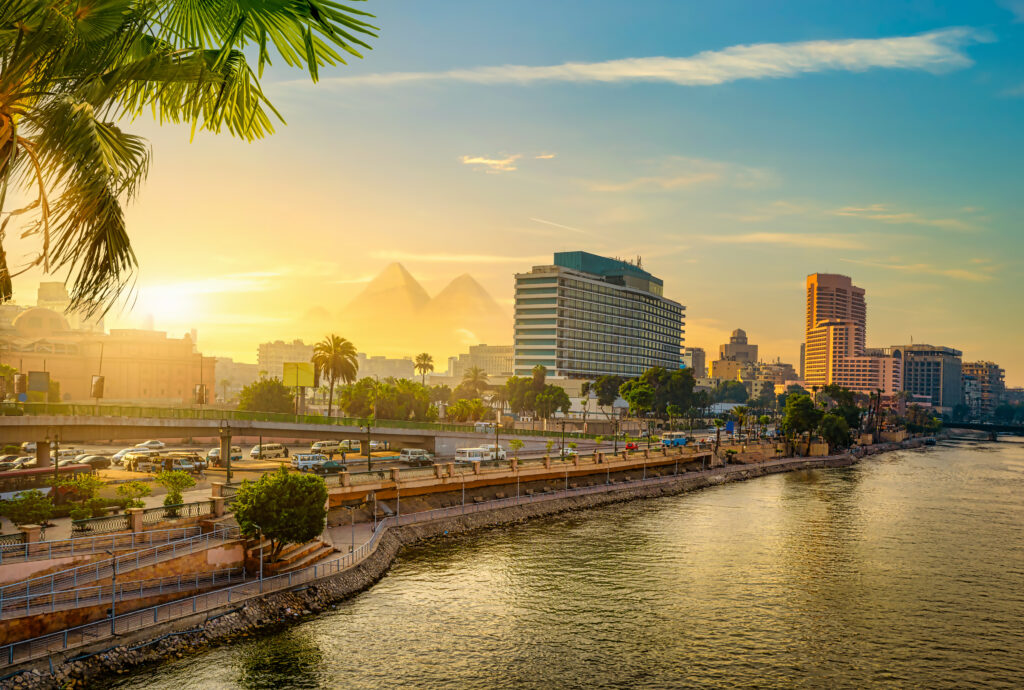 View on modern Cairo from the Nile