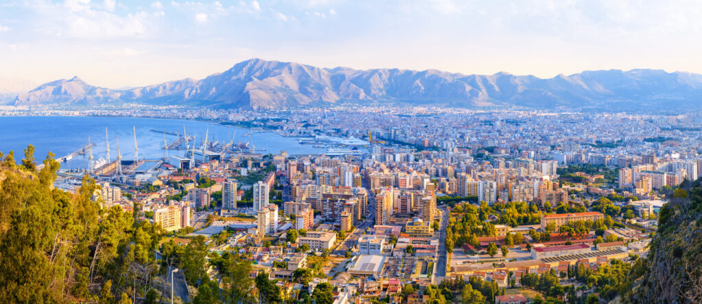 The skyline of Palermo, Sicily, italy