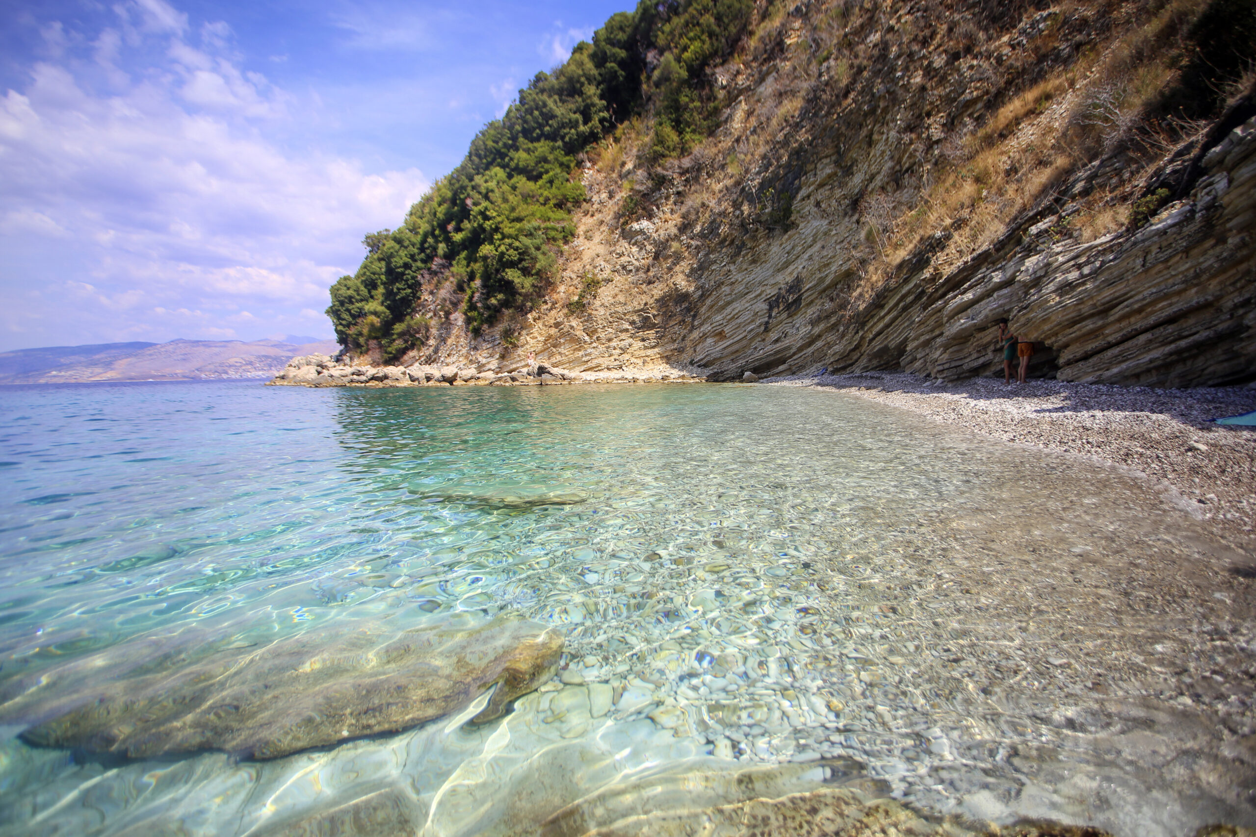 Plazhi i Manastirit (Monastery beach) near Ksamil and Sarande in Albania.