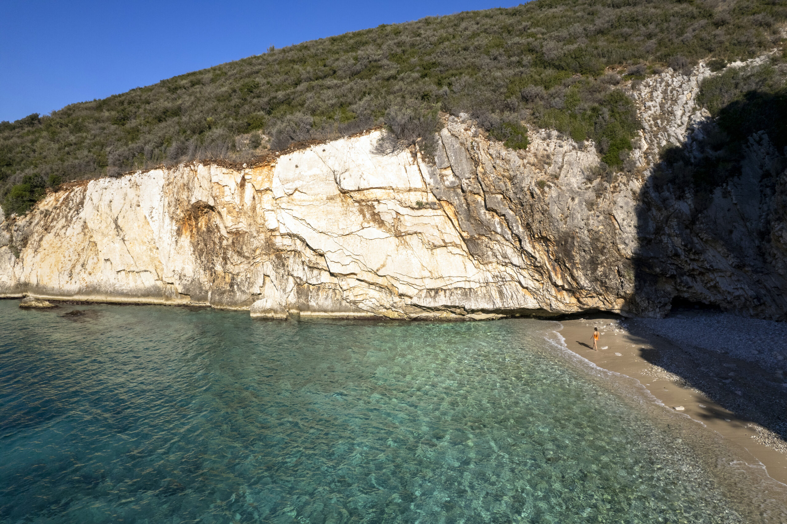 Himare area of the Albanian Riviera. Best beaches in Europe.