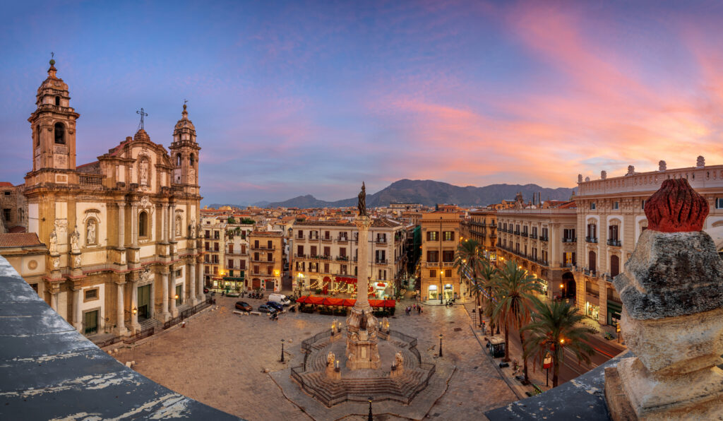 Palermo, Italy overlooking Piazza San Domenico