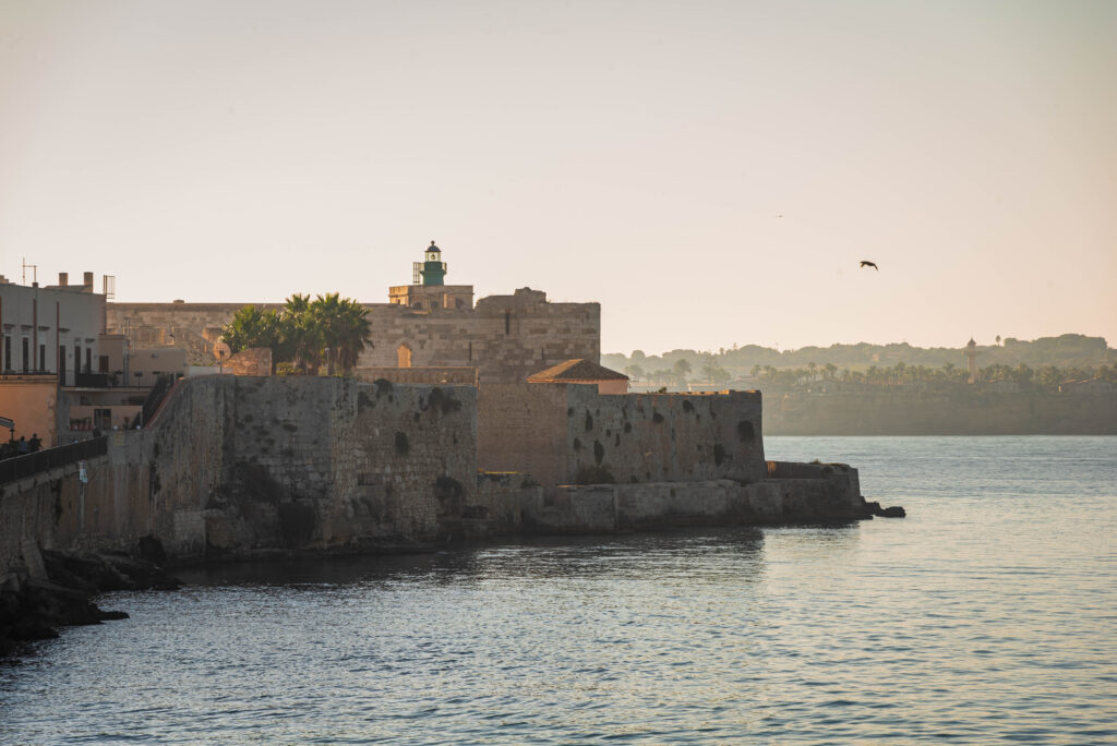 View of Syracuse Promenade at Dawn, Sicily, Italy, Europe, World Heritage Site