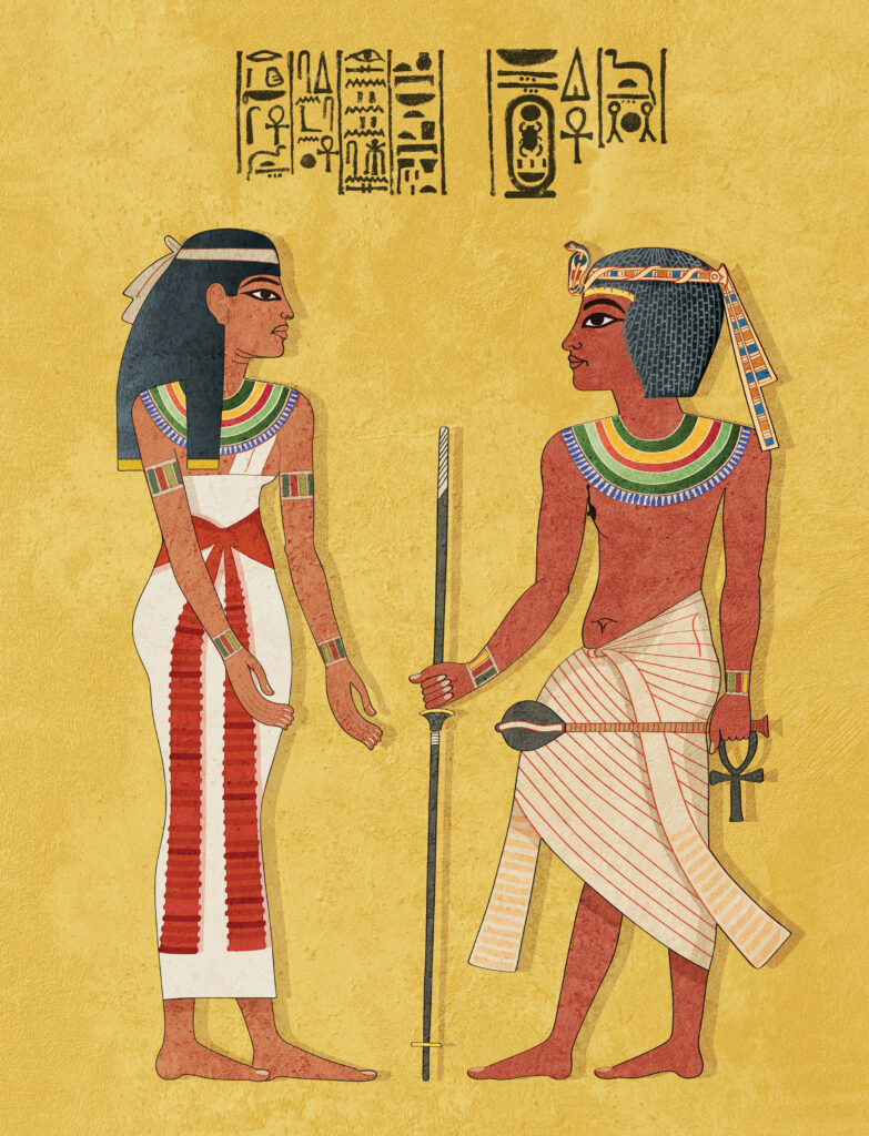 Tutankhamun being greeted by the goddess Nut