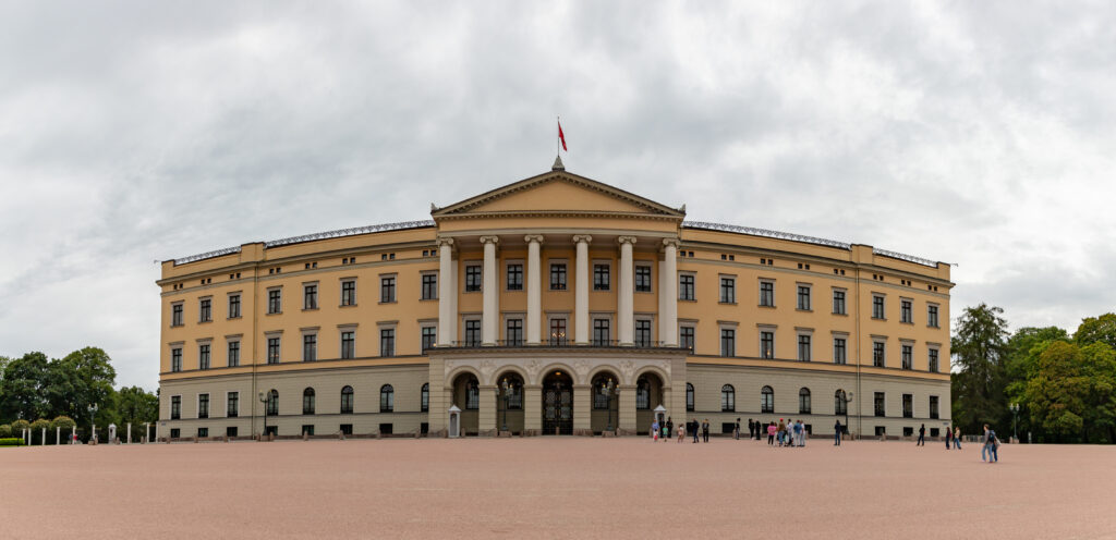 A picture of the Royal Palace of Oslo, Oslo, Norway - August 12, 2023