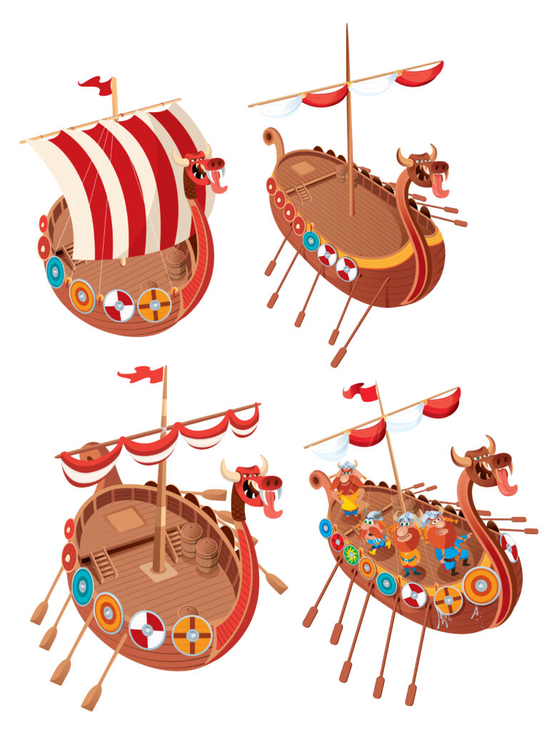 Vector Viking Ships and Shields