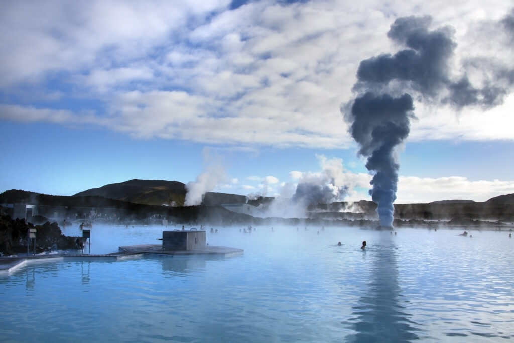 Grindava­k, Iceland - October 7, 2007: The Blue Lagoon Geothermal Hot Springs near Grindava­k in Iceland. 