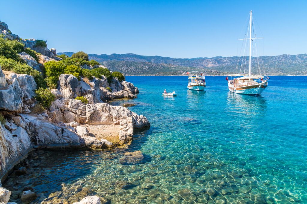 Boat tours, Ölüdeniz, Turkey.