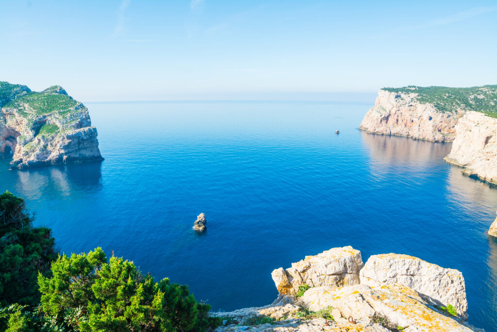 Rocky shore in Capo Caccia. Sardinia, Italy