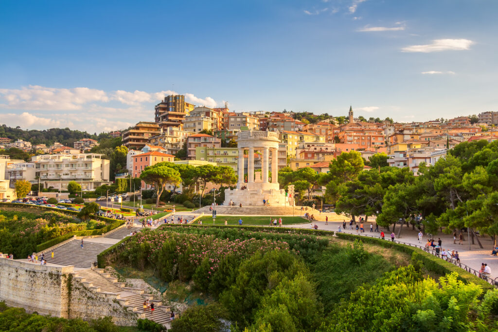 Ancona, Marche region, Italy.Elegant monument on the sea supported by 8 Doric columns and dedicated to the fallen of the First World War.