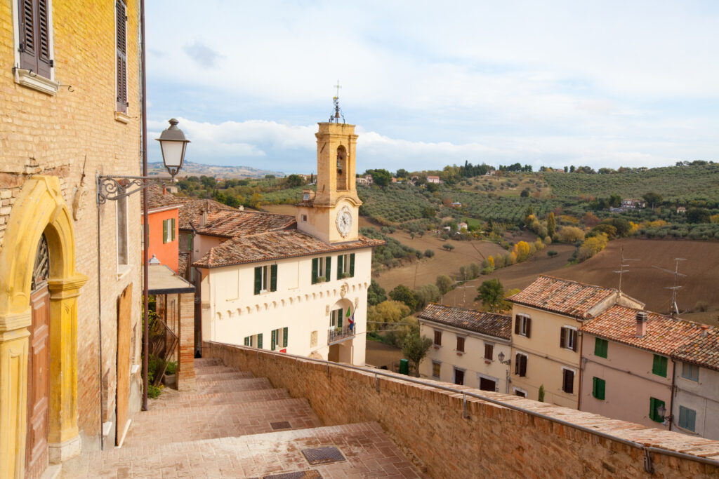 Old hamlet in in the hills of the Marches region, Central Italy